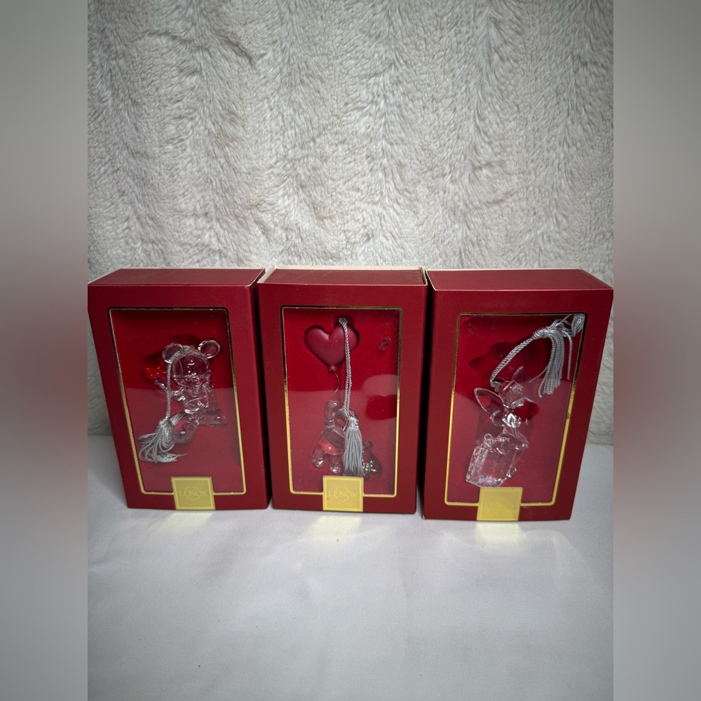 Lenox Christmas ornaments Disney show case collection set of 3